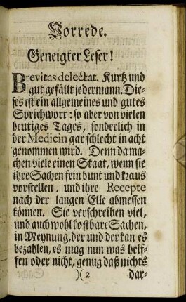 Vorrede. Geneigter Leser!