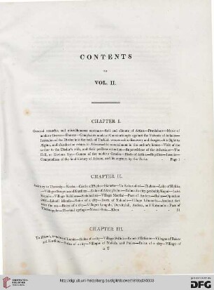 Contents of Vol. II.