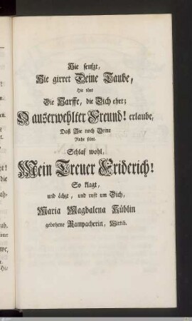 Trauergedicht