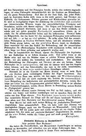 745-748, Zweierlei Kulturen in Deutschland?
