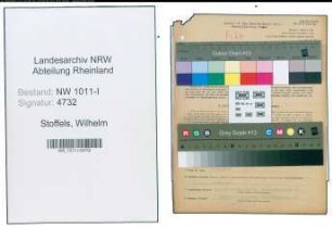 Entnazifizierung Wilhelm Stoffels , geb. 28.08.1912 (Verwaltungsangestellter)