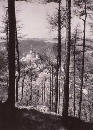 Weesenstein. Ansicht des Schloßes und des Ortes von Osten