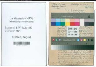 Entnazifizierung August Arntzen , geb. 05.11.1893 (Regierungsinspektor)