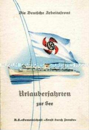 Speisekarte von einer KdF-Schiffsreise