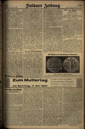 Zweite Ausgabe vom Samstag, den 10. Mai 1930.