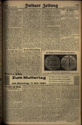 Zweite Ausgabe vom Samstag, den 10. Mai 1930.