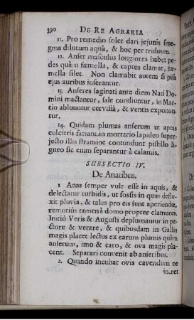 Subsectio IV. De Anatibus