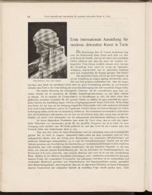 Erste internationale Ausstellung für moderne dekorative Kunst in Turin