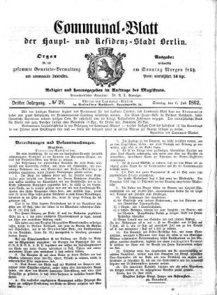 No. 29: No. 29, 06.Juli 1862