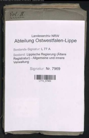 Feuerpolizei in der Vogtei sp. Amt Lage, Bd. 2
