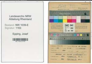 Entnazifizierung Josef Epping , geb. 04.06.1910 (Angestellter)