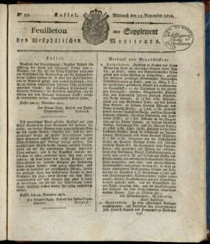 No. 95, Mittwoch den 25. November 1812