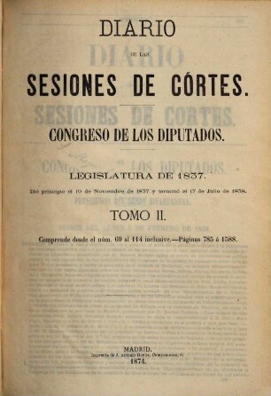 Diario de las sesiones de Cortes. Congreso de los Diputados. 1837/38,[a] (1874), T. 2 = S. 785 - 1588