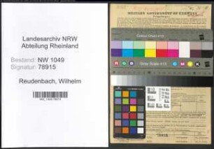 Entnazifizierung Wilhelm Reudenbach , geb. 03.05.1903 (Postbeamter)