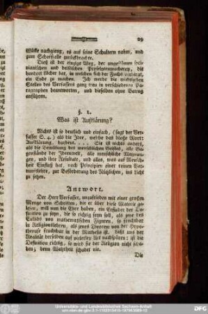 Was ist Aufklärung?