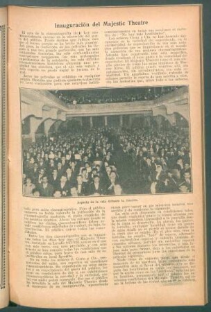 Inauguración del Majestic Theatre
