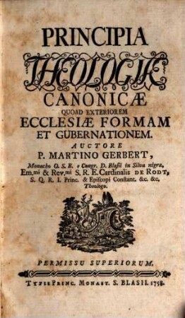 Principia Theologiae Canonicae Quoad Exteriorem Ecclesiae Formam Et Gubernationem