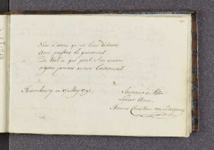 Thomas Christian von Bargum. – Hamburg, 17.05.1792