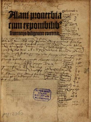Proverbia : cum exponibilibus sententiis