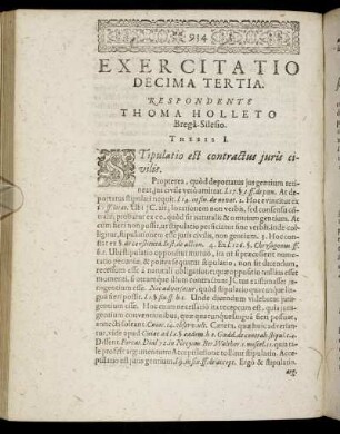 Exercitatio Decima Tertia