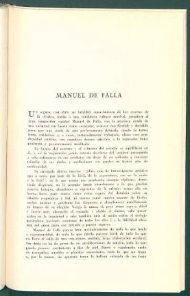 Manuel de Falla