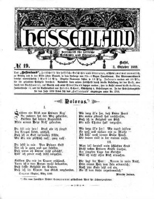 No. 19, 3. Oktober 1889