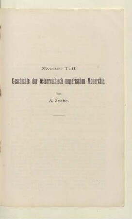 Geschichte der östrreichisch-ungarischen Monarchie