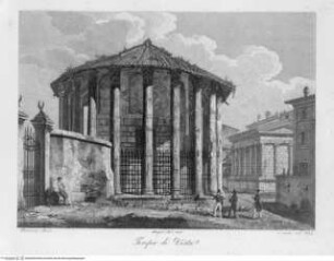 Raccolta delle principali vedute di Roma disegnate al vero ed incise da Domenico Amici Romano, Tafel (41): Tempio di Vesta
