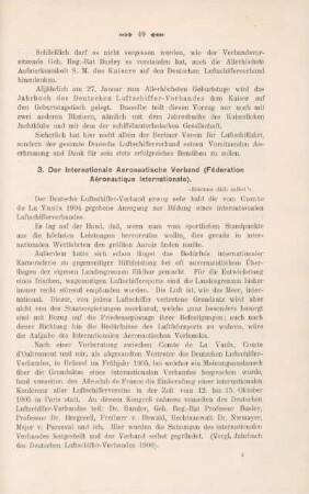 3. Der Internationale Aeronautische Verband (Féderation Aéronautique Internationale)