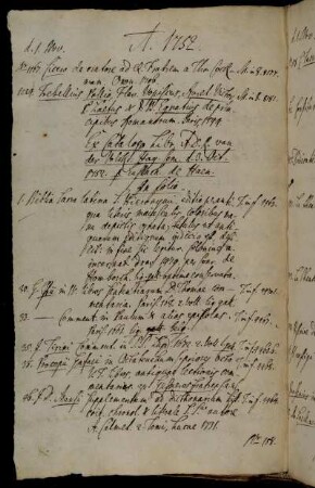 Ex Catalogo Libr. A. D. R. van der Volck. Hag. Com. d. 3. Oct. 1752 [...] [nebst beigelegten Werken].