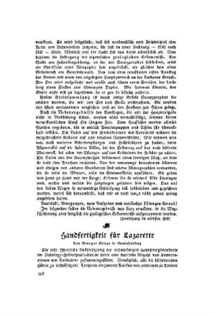 Handfertigkeit für Lazarette