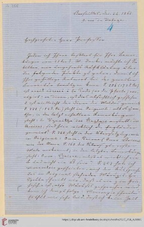 Brief von Johann Friedrich Minssen an Georg Gottfried Gervinus