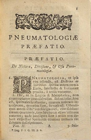 Joannis Clerici Opera philosophica : in quatuor volumina digesta, 2. Pneumatologia, cui subiecta est Thomae Stanleii philosophia orientalis