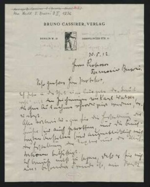 Brief an Ferruccio Busoni : 30.05.1912