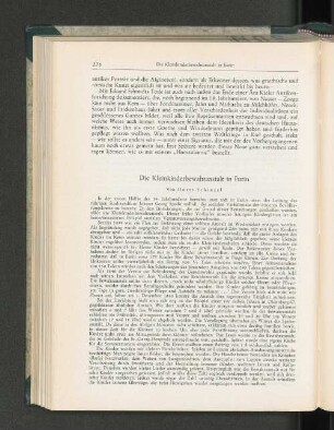Die Kleinkindbewahrungsanstalt in Eutin
