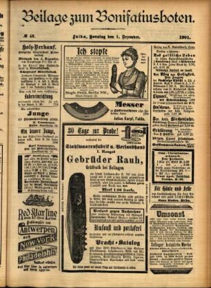Zweite Ausgabe vom Sonntag, den 01. Dezember 1901.