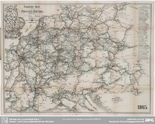 Eisenbahn-Karte von Central-Europa