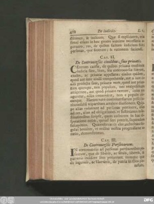Cap. III. De Controversiis Personarum.