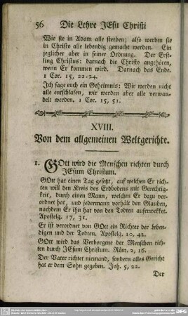 XVIII. Von dem allgemeinen Weltgerichte