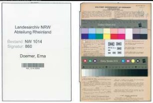 Entnazifizierung Erna Doerner , geb. 28.01.1920 (Modistin)