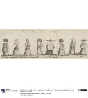 Divers habillemens des femmes d'Ausbourg: Augsburger Trachten