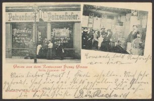 Ansichtskarte Restaurant "Henry Gnass", Oranienstraße 168