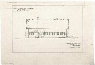 Gsaenger, Gustav; Grünwald bei München (Bayern), Herrenwiesstr.; Landhaus Franz Lurz - Entwurf, Südwestseite (Ansicht)