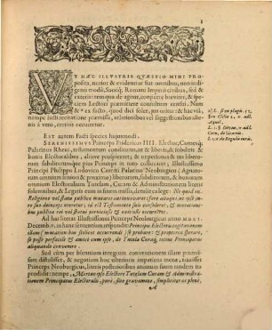 De Tutelis Electoralibus Testamentariis Legitimas excludentibus, Libri VI. : Primus; Causas aperit, propter quas Serenißimus Fridericus IIII. Elector Palatinus, de Tutela liberorum suorum sit testatus: & utilia quadam ad sequentia melius intelligenda continet: Secundus; Adsertiones XX. quibus Testamentum superius defenditur: Tertius; Refutationes XXXXV. Compendiosae & brevis Demonstrationis nuper editae: Quartus; Refutationes XV. Informatonis Ulterioris & plenioris Dusseldorpii non ita pridem evulgatae: Quintus; Refutationes XIIII. Resolutionis Casimirianae, ibidem Typis excusae: Sextus; Refutationes XXXXII. Responsionis Apologeticae, Dusseldorpii quoque impreßae: ...