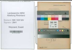 Entnazifizierung Ewald Weynand , geb. 29.04.1900 (Konstrukteur)