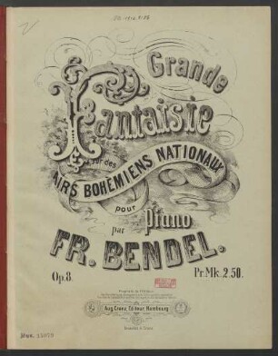 Fantaisie sur des airs bohèmiens nationaux : op. 8