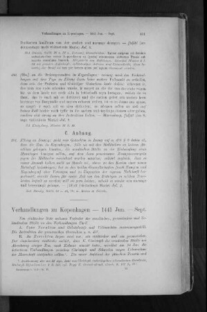 Verhandlungen zu Kopenhagen - 1441 Jun. - Sept.