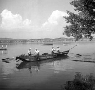 Fischer auf dem Bodensee bei Reichenau (Konstanz)