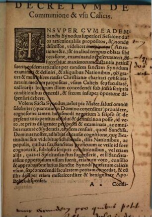 Canones Concilii ... Tridentini