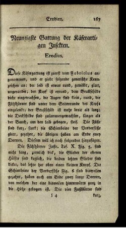 Neunzigste Gattung der Käferartigen Insekten. Erodius.